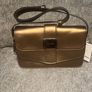 Calvin Klein Metallic Bronze Crossbody Bag